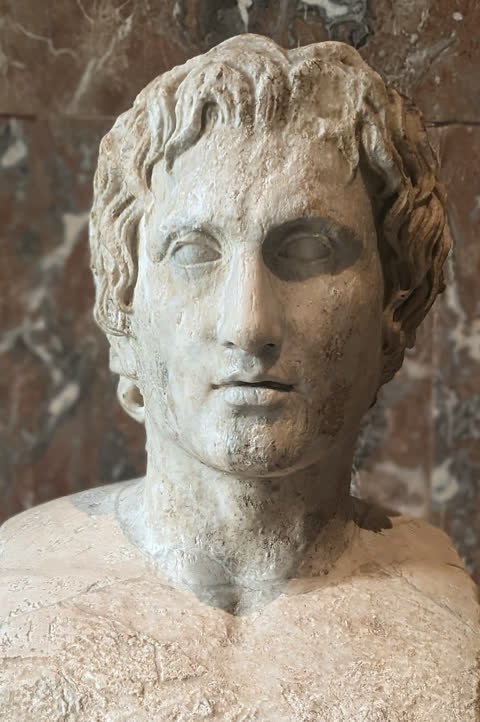 Marble portrait of Alexander the Great, Granicus River, Turkey