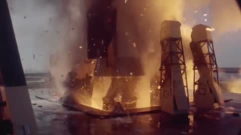 Apollo 11 liftoff in slow motion, Kennedy Space Center, Florida