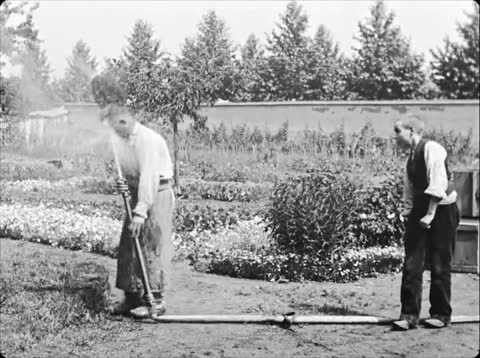 A Gardener Gets Soaked, Lyon, France