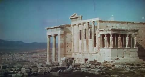 The Caryatid Porch in Color, Acropolis, Athens, Greece