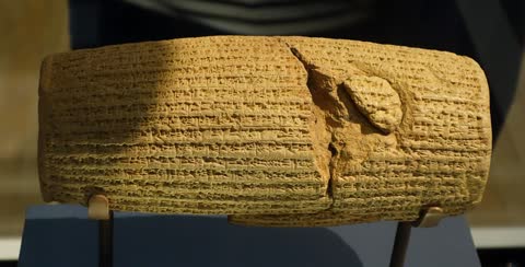 Leaders: Cyrus's clay cylinder from Babylon