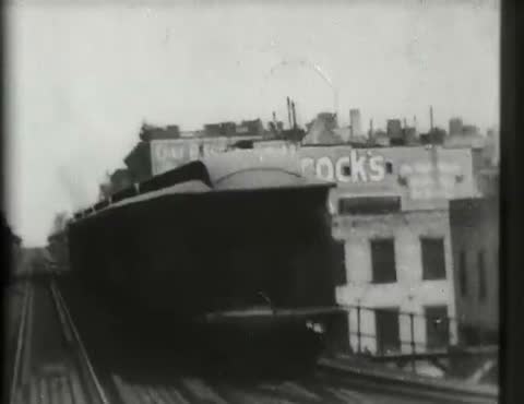 Riding the Elevated Through the S Curve, 104th Street, New York