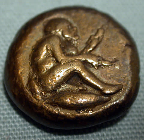 An ancient counterfeit coin, Kyzikos, Mysia