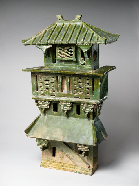 A glazed watchtower for the dead, China