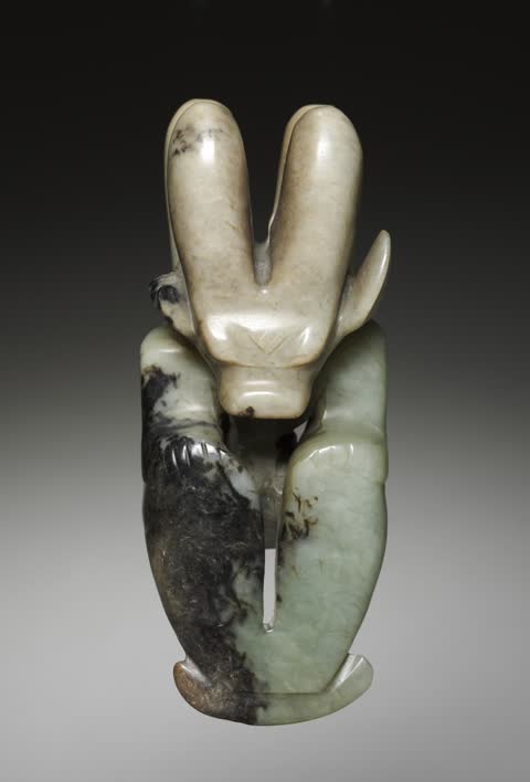 A Four Horned Jade Figure, Northeast China