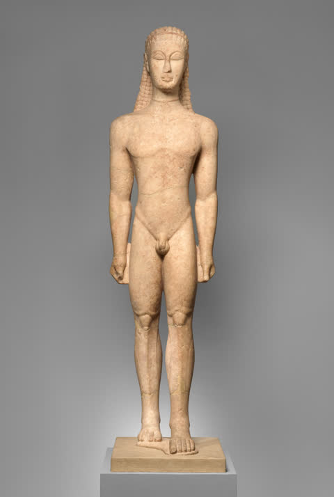 An early marble kouros from Attica, Attica, Greece