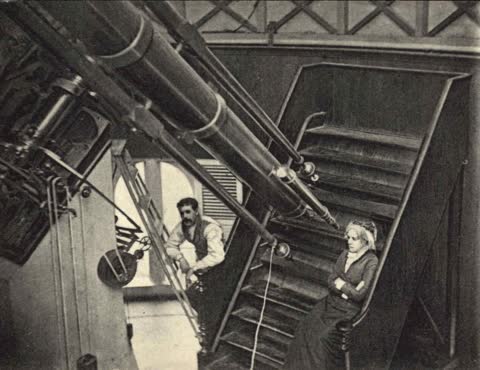 Maria Mitchell at Vassar's telescope, Poughkeepsie, New York