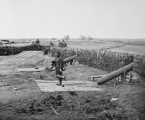 The cannons were just logs, Centreville, Virginia