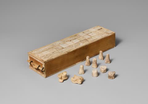 A board game buried in a coffin, Thebes, Egypt